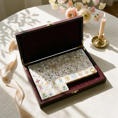 Mother-of-Pearl & Gold Mahjong — 160 Tiles