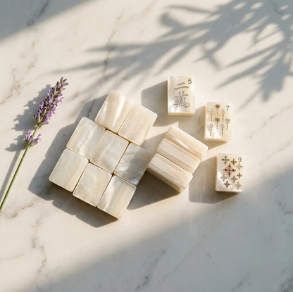 Mother-of-Pearl & Gold Mahjong — 160 Tiles