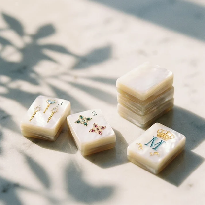 Mother-of-Pearl & Gold Mahjong — 160 Tiles