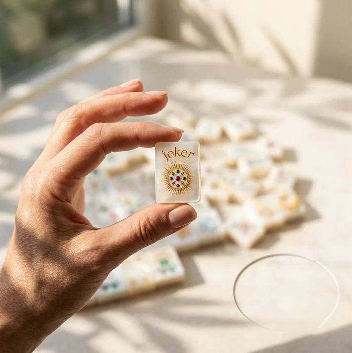 Mother-of-Pearl & Gold Mahjong — 160 Tiles
